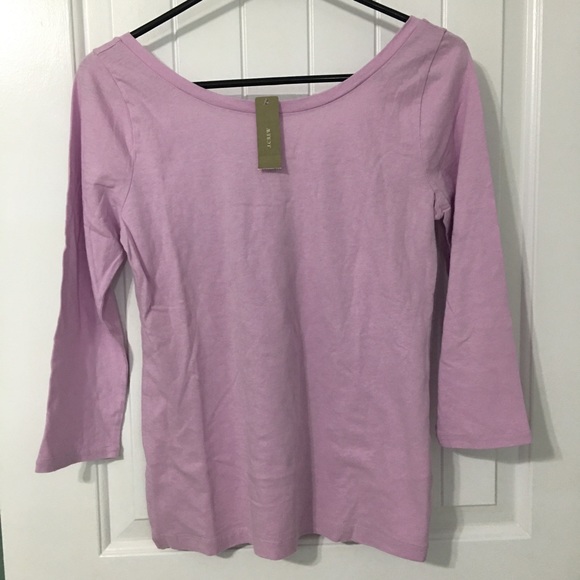 J. Crew Tops - NWT J. Crew Orchid Purple 3/4 Sleeve Tee J. Crew Tops - NWT J. Crew Orchid Purple 3/4 Sleeve Tee